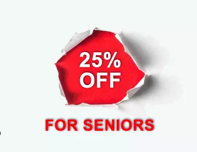 25 percent off for seniors